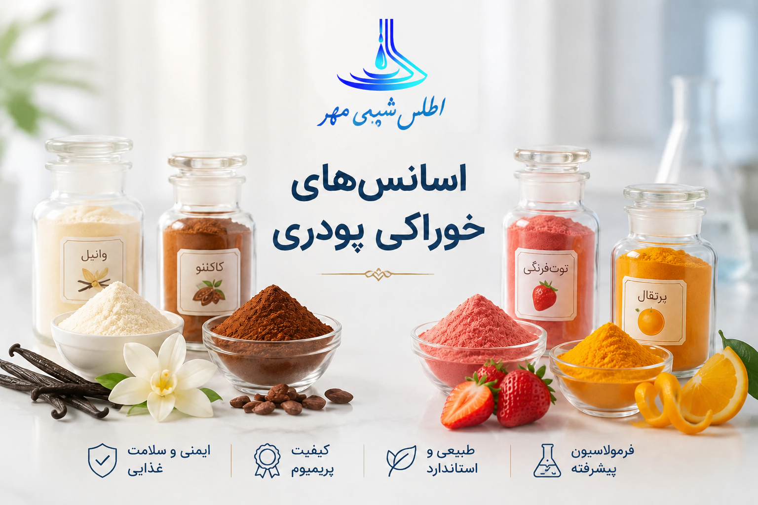 اسانس های خوراکی پودری (اطلس شیمی مهر)