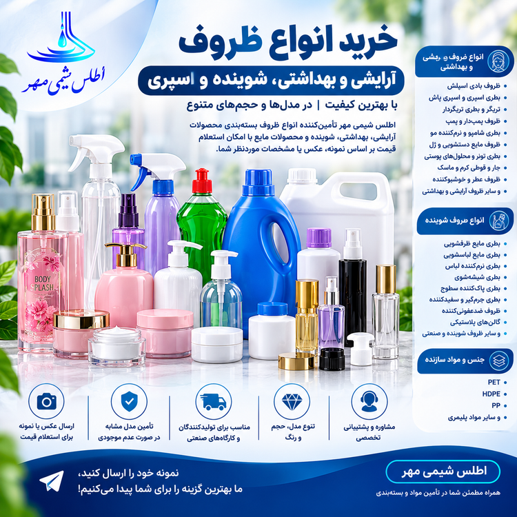 ظروف آرایشی، بهداشتی و شوینده