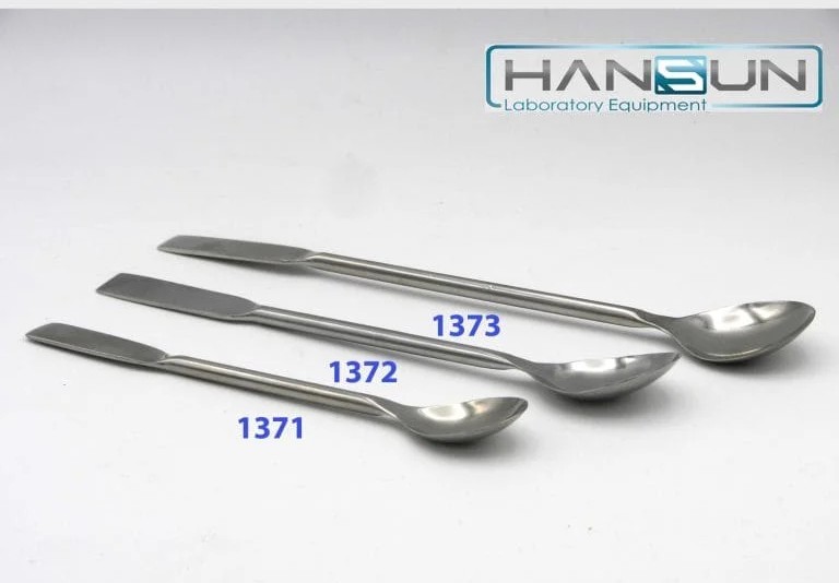 اسپاتول شیمیایی قاشقی یک سر تخت هانسان مدل P-1372 سایز 180 میلی‌متر