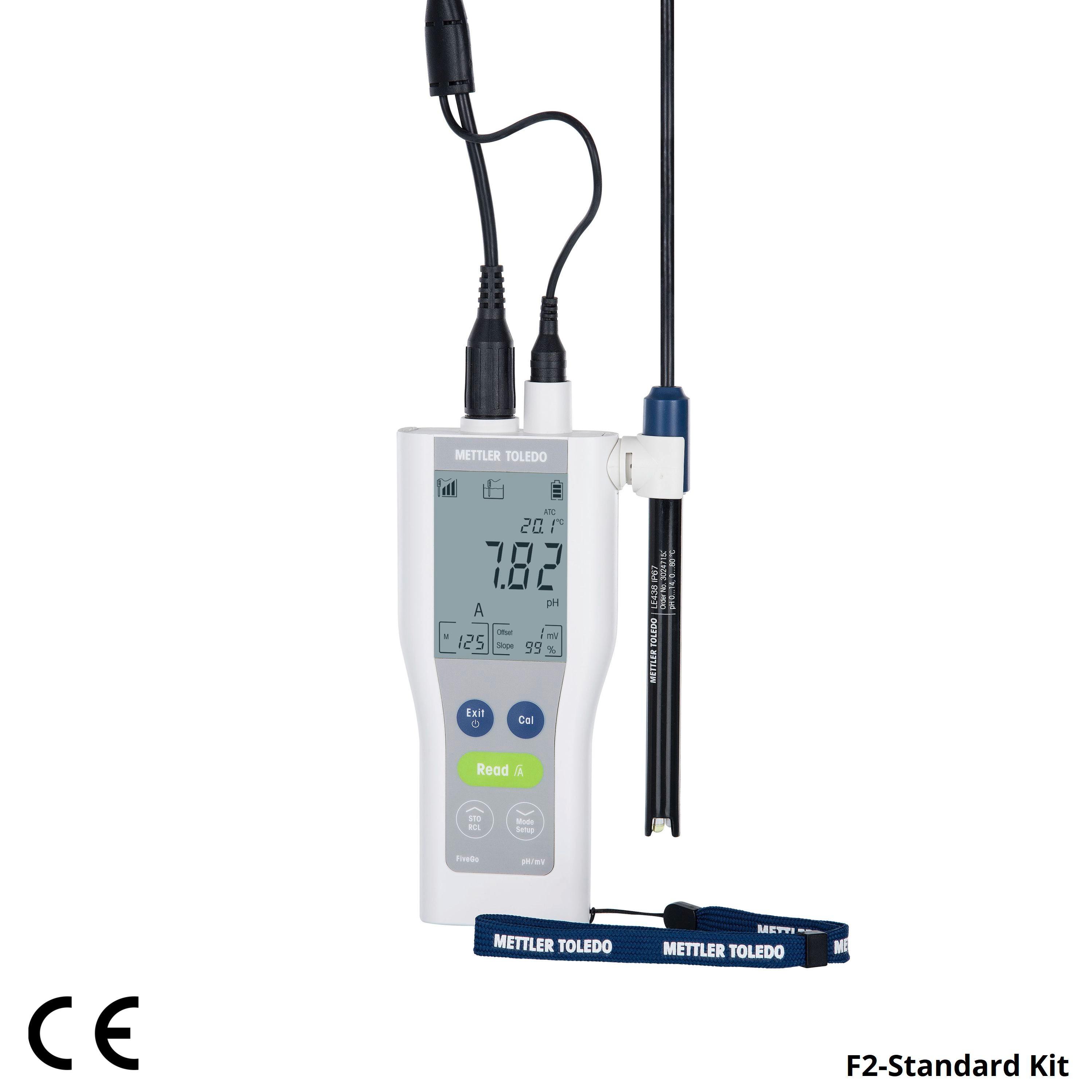 pH متر پرتابل متلر تولدو مدل FiveGo F2-Std-Kit